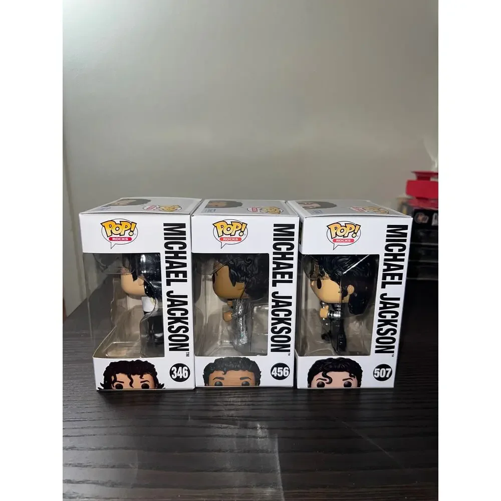 3 Michael Jackson Funko Pops Bad Tour #507 Super Bowl #346 GLITTER Rock You #456